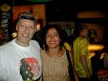 Ulises mit Deutschland-T-Shirt und Brasilianerin Jessica